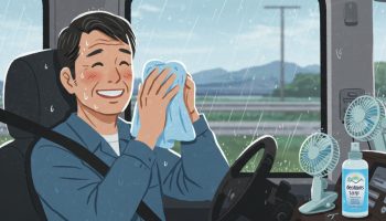梅雨時でも快適運転！トラックドライバーのための湿気・汗対策ガイド