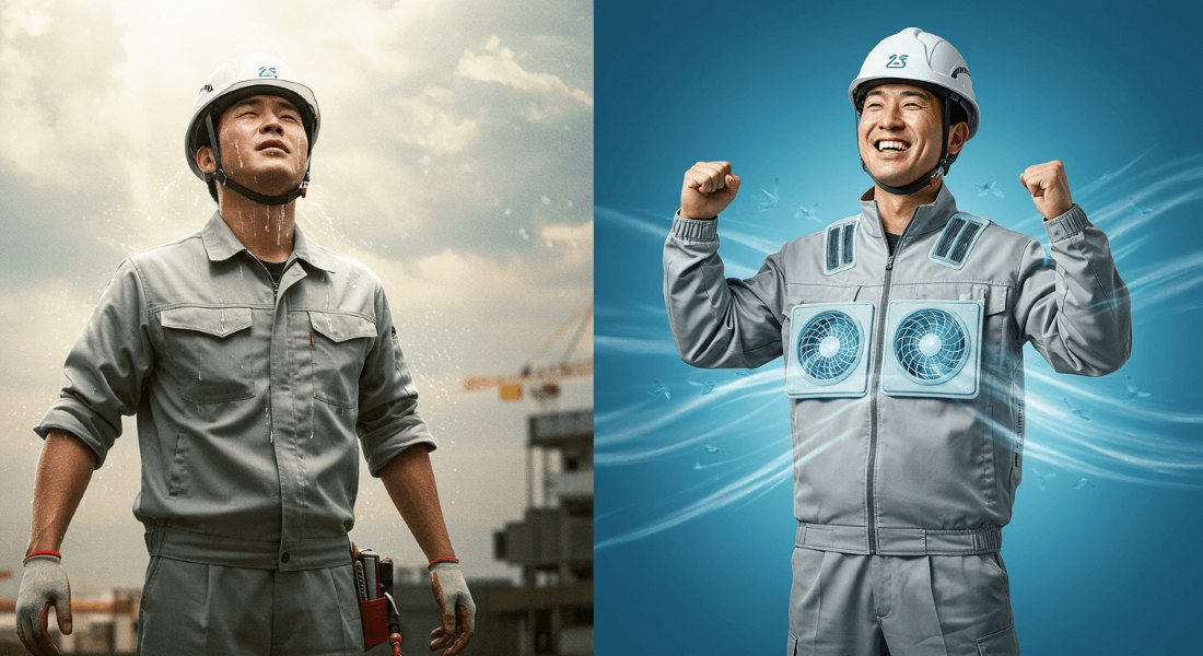 猛暑×現場仕事＝地獄？→いいや、救世主『空調服』があるじゃない