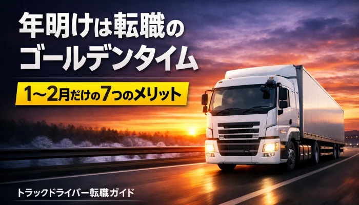 年明けは狙い目？1〜2月にトラックドライバー転職するメリット